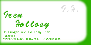 iren hollosy business card